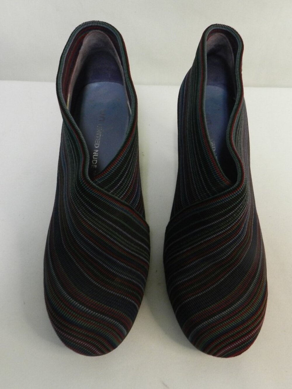 United Nude Stretch Striped heels pumps shooties ankle Size Sz 38 US 8 - Picture 2 of 14